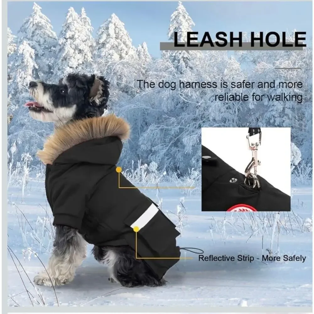 PINA Small Dog Coat Waterproof, Snow Jacket Medium